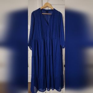 Torrid 3/4 sleeve blue dress